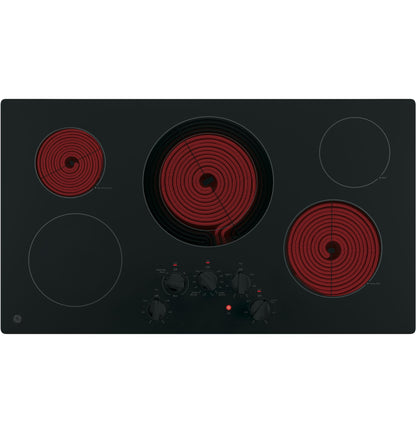 JP3036DLBB GE® 36" Built-In Knob Control Electric Cooktop
