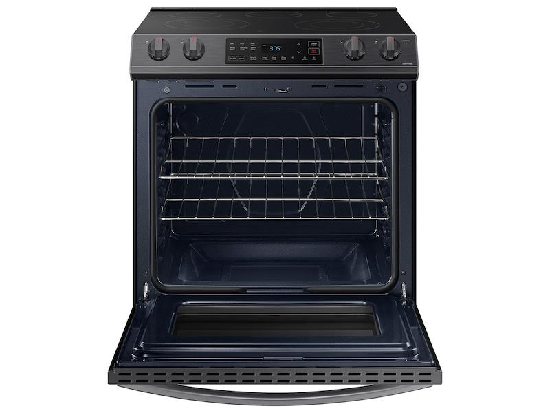 6.3 cu. ft. Smart Slide-in Electric Range in Black Stainless Steel