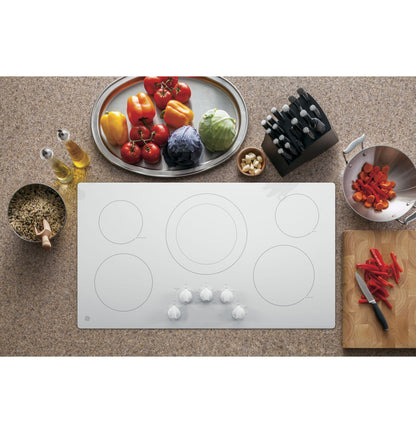 JP3036TLWW GE® 36" Built-In Knob Control Electric Cooktop