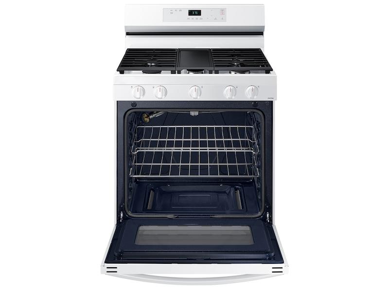 6.0 cu. ft. Smart Freestanding Gas Range with Integrated Griddle in White