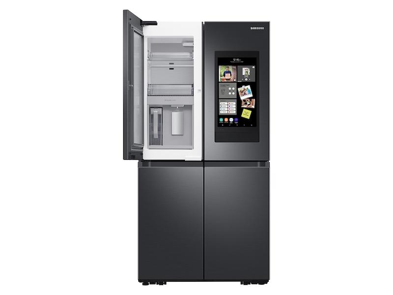 Samsung 23 cu. ft. Smart Counter Depth 4-Door Flex™ refrigerator with Family Hub™ and Beverage Center in Black Stainless Steel