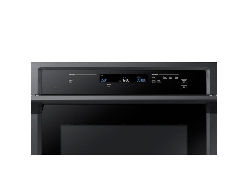 Samsung NV51K6650SG 30" Smart Single Electric Wall Oven with Steam Cook in Black Stainless Steel