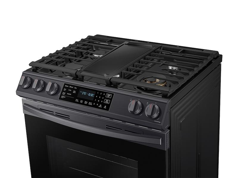 6.0 cu ft. Smart Slide-in Gas Range with Air Fry in Black Stainless Steel