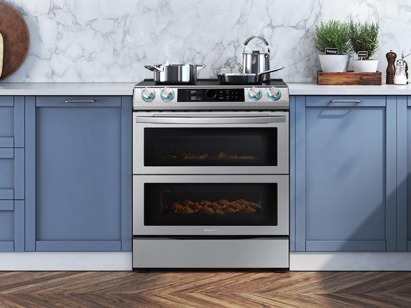 Samsung 6.3 cu. ft. Smart Slide-in Induction Range with Flex Duo™, Smart Dial