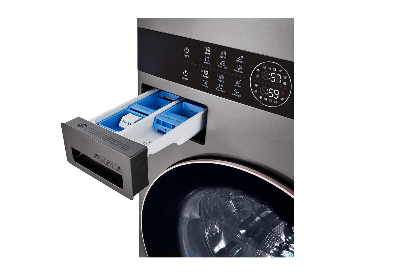 Lg WKG101HVA Single Unit Front Load LG WashTower™ with Center Control™ 4.5 cu. ft. Washer and 7.4 cu. ft. Gas Dryer