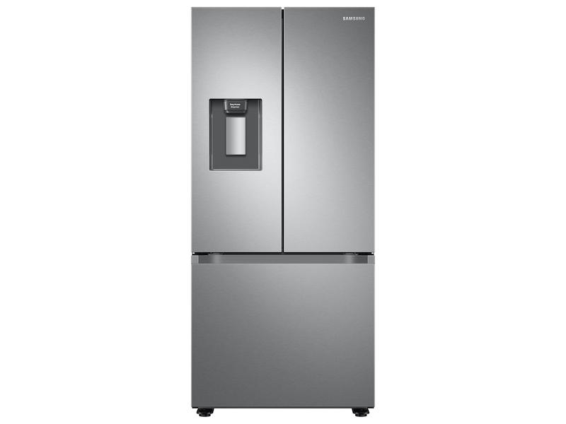 Samsung 22 cu. ft. Smart 3-Door French Door Refrigerator with External Water Dispenser in Fingerprint Resistant Stainless Steel