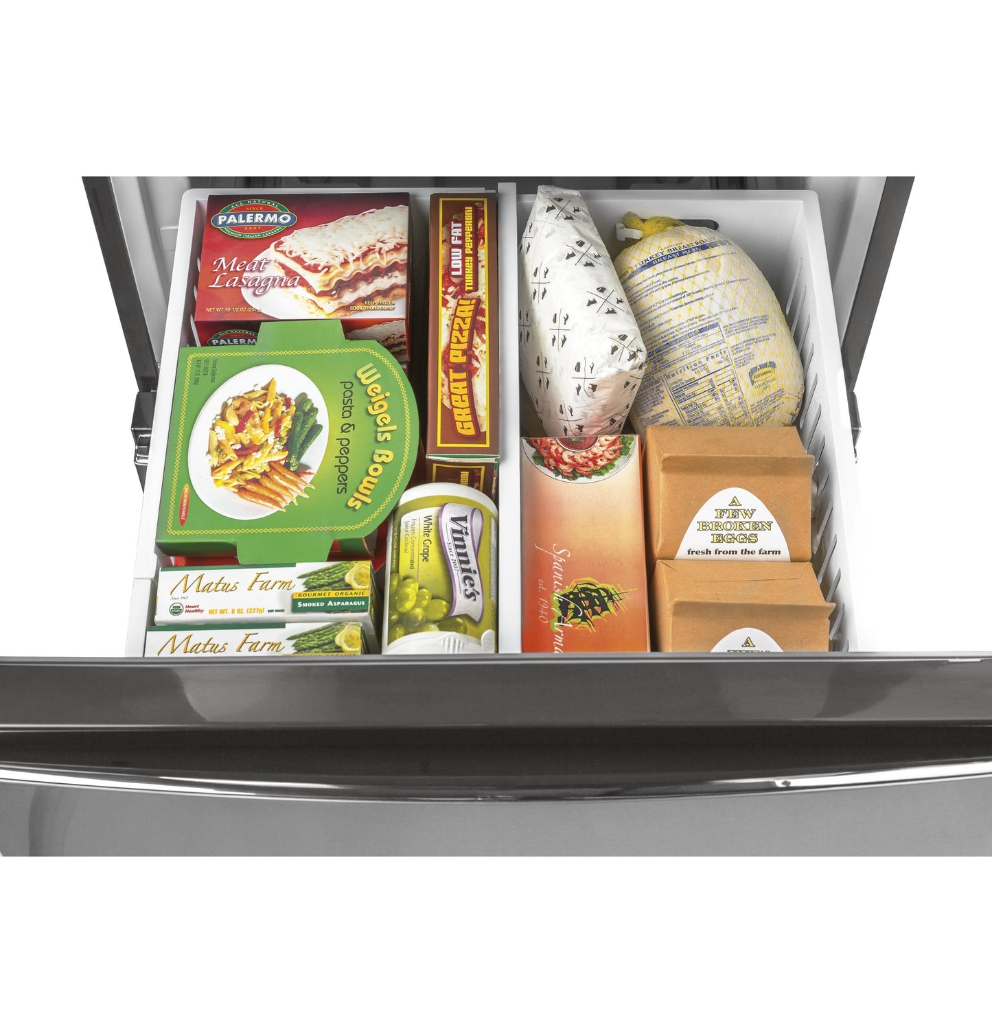 GLE12HSPSS GE® ENERGY STAR® 11.9 Cu. Ft. Bottom-Freezer Refrigerator