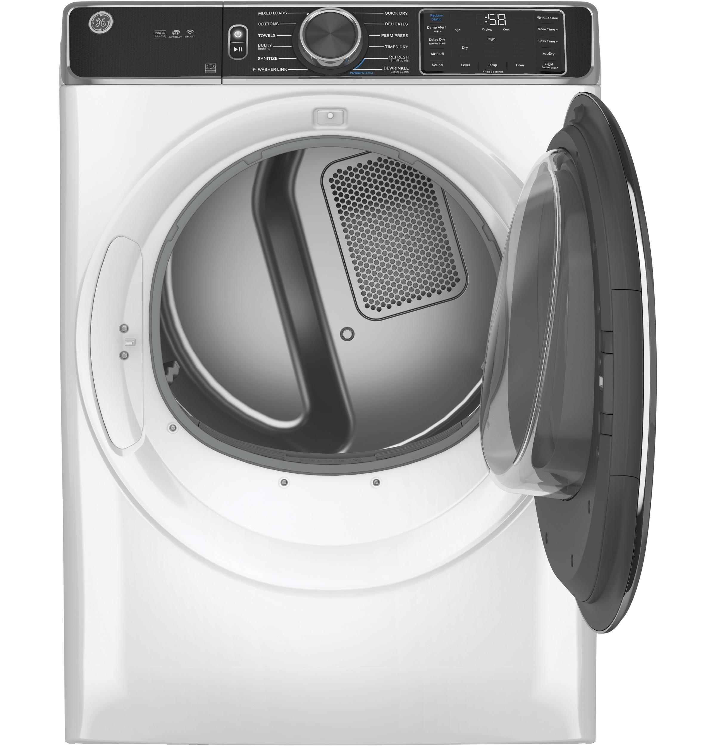 GE® ENERGY STAR® 7.8 cu. ft. Capacity Smart Front Load Electric Dryer with Steam and Sanitize Cycle