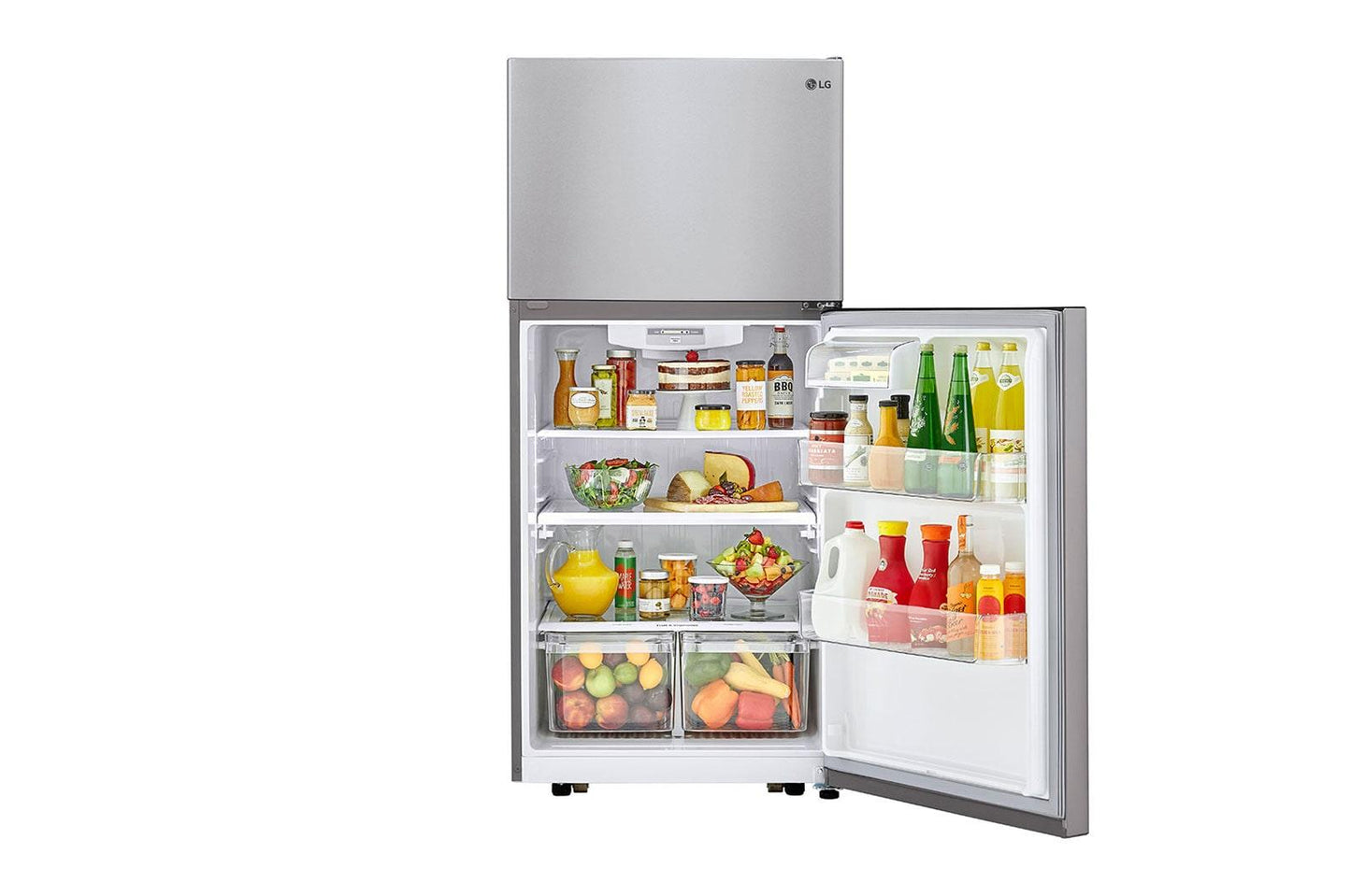 Lg LTCS20020S 20 cu. ft. 30-inch Wide Top Freezer Refrigerator - Stainless Steel