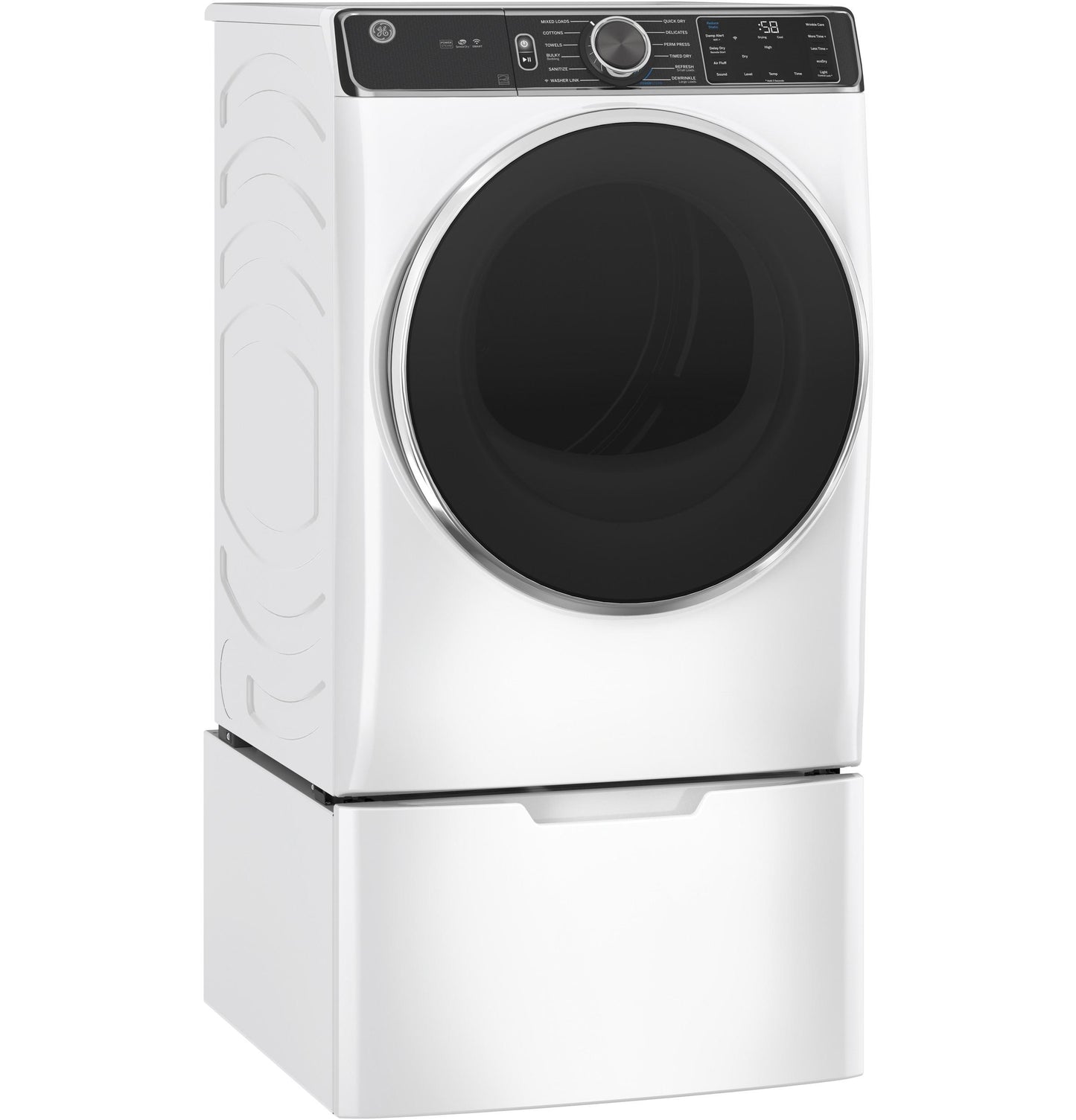 GE® ENERGY STAR® 7.8 cu. ft. Capacity Smart Front Load Electric Dryer with Steam and Sanitize Cycle