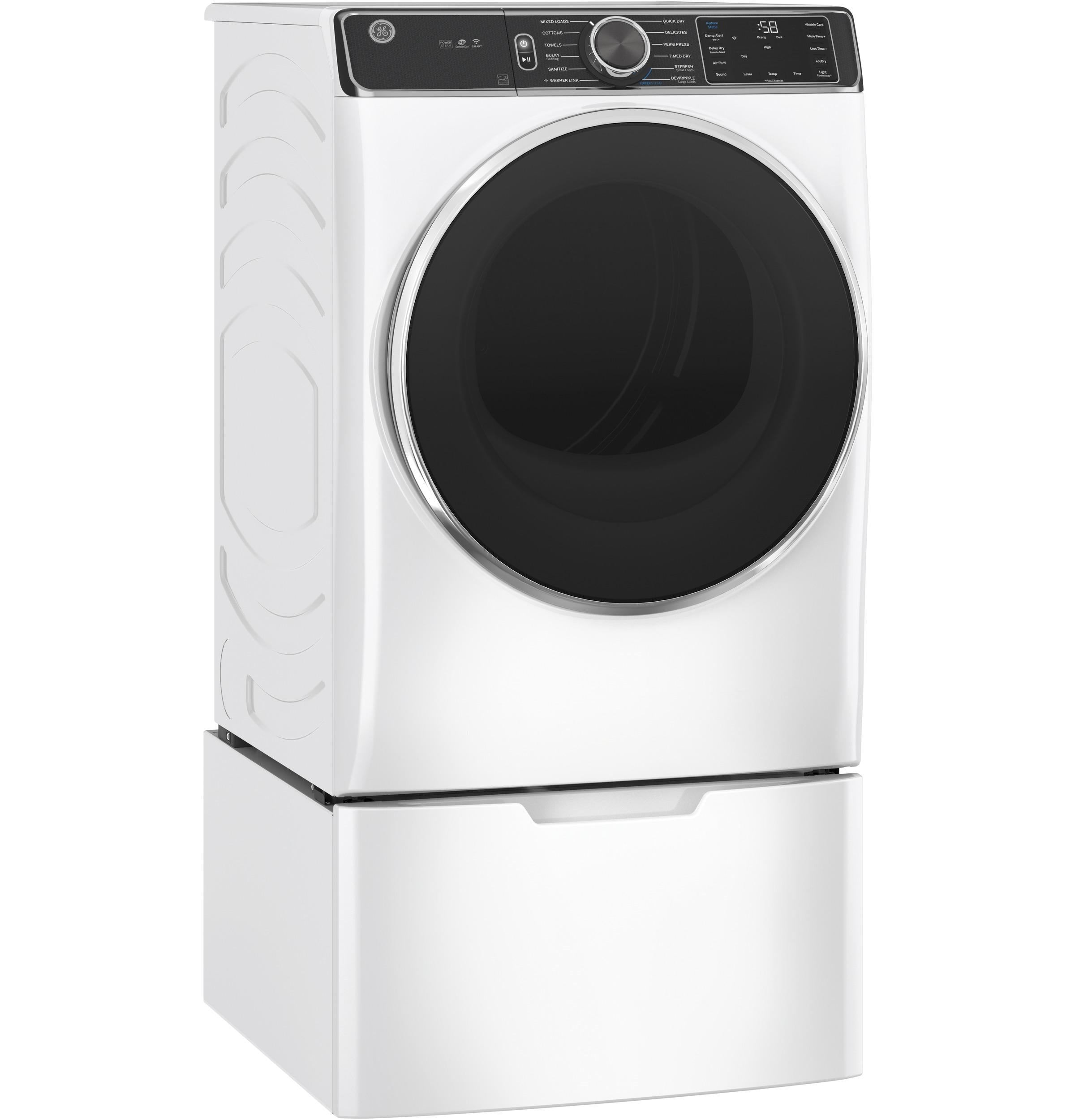 GE® ENERGY STAR® 7.8 cu. ft. Capacity Smart Front Load Electric Dryer with Steam and Sanitize Cycle