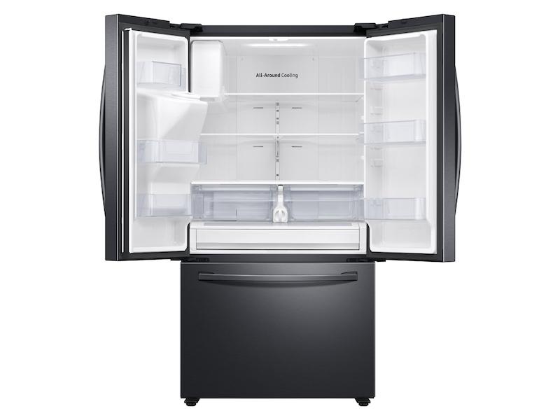 26.5 cu. ft. Large Capacity 3-Door French Door Refrigerator with Family Hub™ and External Water & Ice Dispenser in Black Stainless Steel