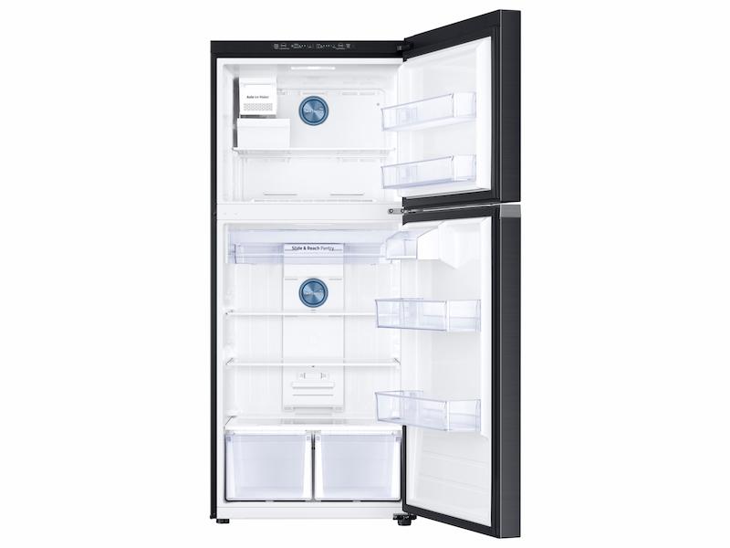 Samsung 18 cu. ft. Top Freezer Refrigerator with FlexZone™ and Ice Maker in Black Stainless Steel