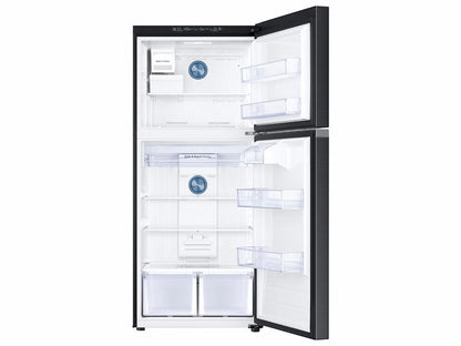 Samsung RT18M6215SG 18 cu. ft. Top Freezer Refrigerator with FlexZone™ and Ice Maker in Black Stainless Steel