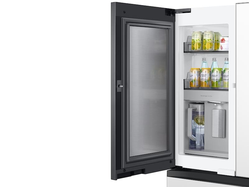 Samsung Bespoke 4-Door French Door Refrigerator (23 cu. ft.) with Beverage Center™ in White Glass