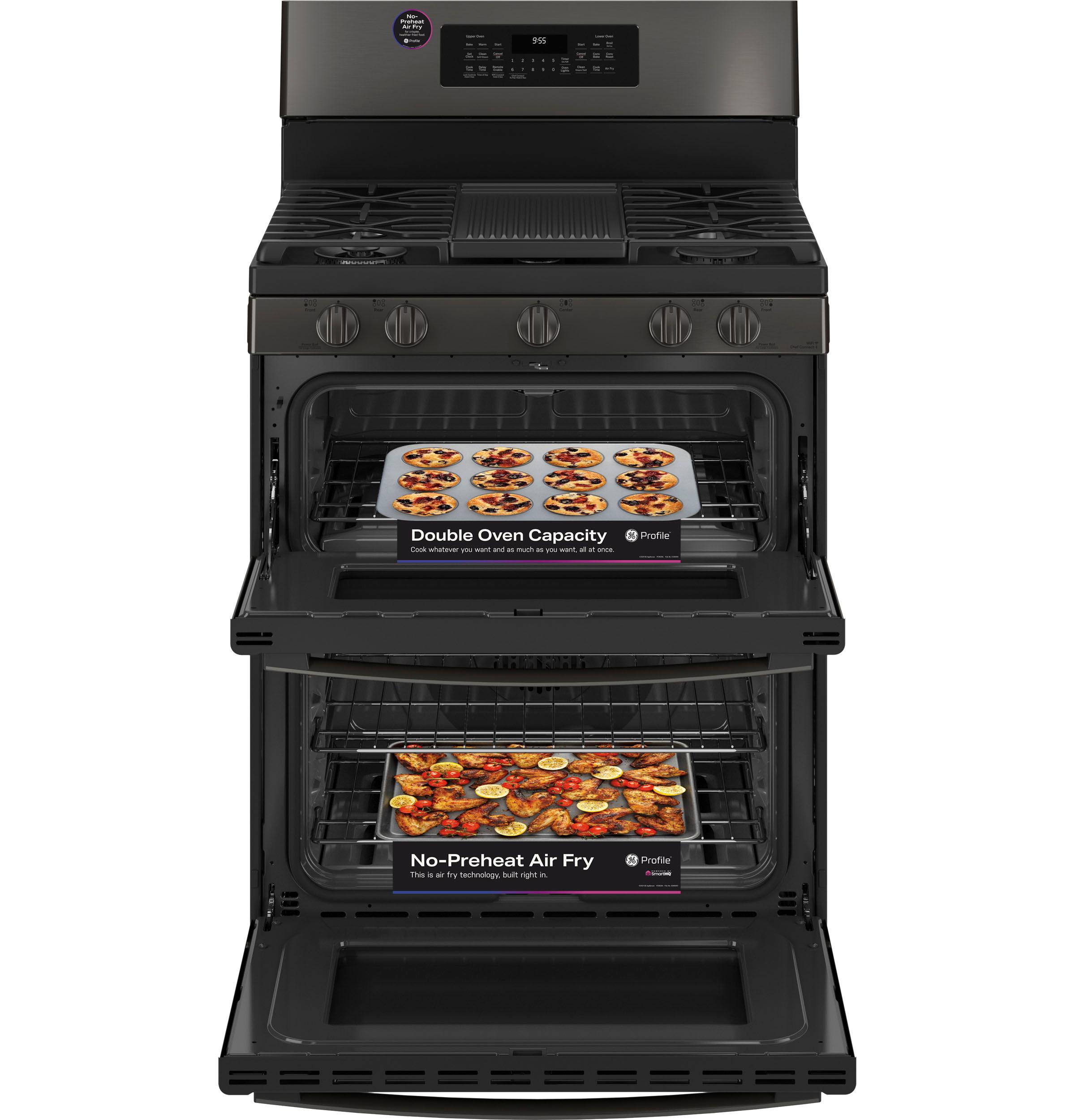 PGB965BPTS GE Profile™ 30" Free-Standing Gas Double Oven Convection Range with No Preheat Air Fry