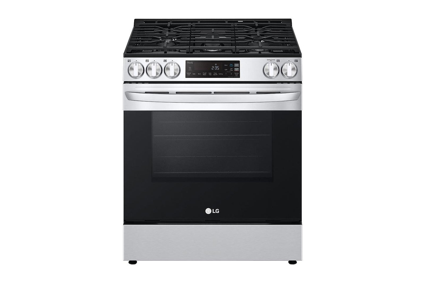 Lg LSGL5831F 5.8 cu.ft. Gas Single OvenSlide-in Range, EasyClean® plus Self Clean, ThinQ™, Printproof™ StainlessSteel
