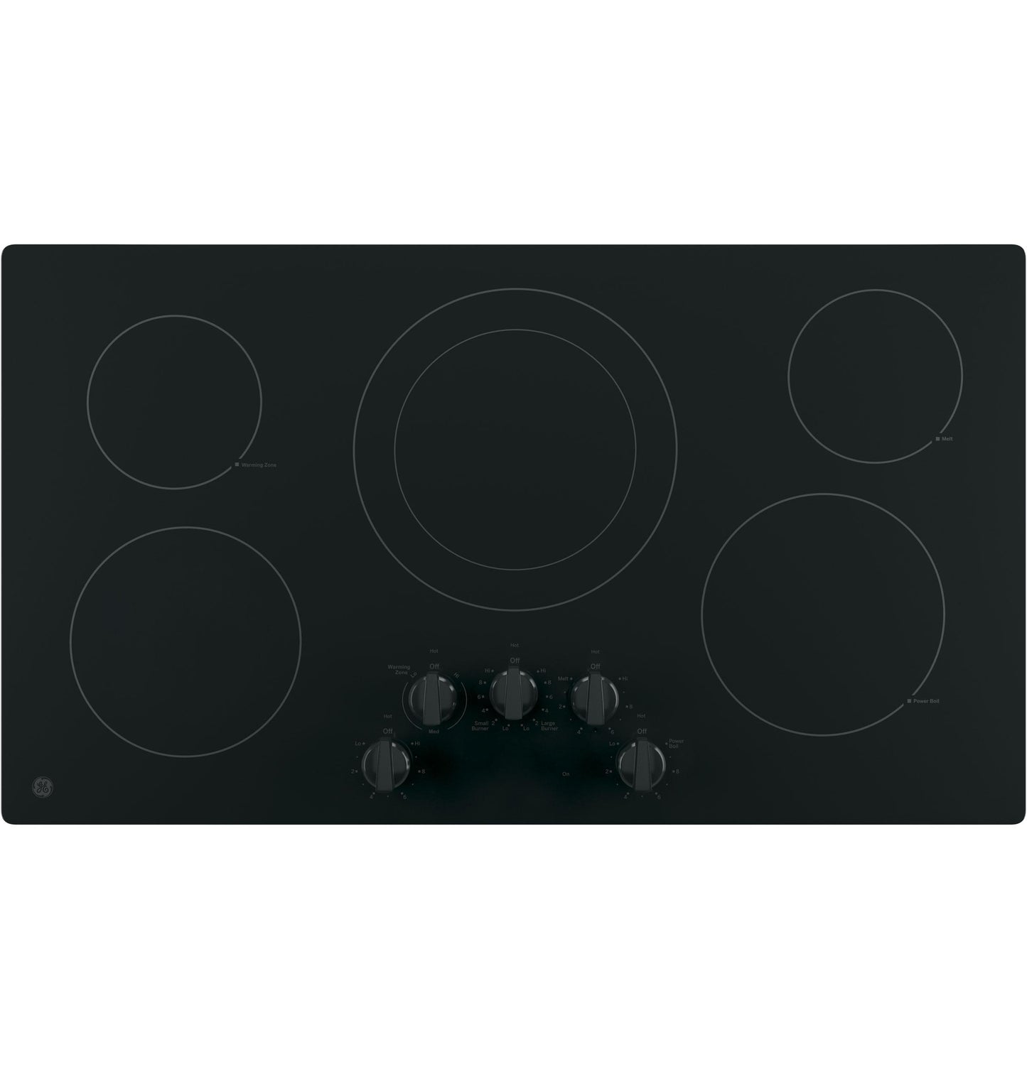JP3036DLBB GE® 36" Built-In Knob Control Electric Cooktop
