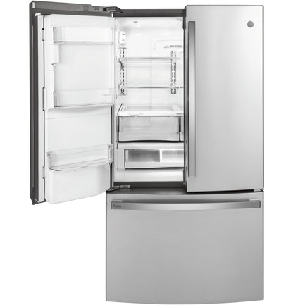 PYD22KYNFS GE Profile™ 22.1 Cu. Ft. Counter-Depth Fingerprint Resistant French-Door Refrigerator with Door In Door and Hands-Free AutoFill