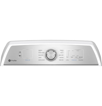 PTD60EBSRWS GE Profile™ ENERGY STAR® 7.4 cu. ft. Capacity aluminized alloy drum Electric Dryer with Sanitize Cycle and Sensor Dry