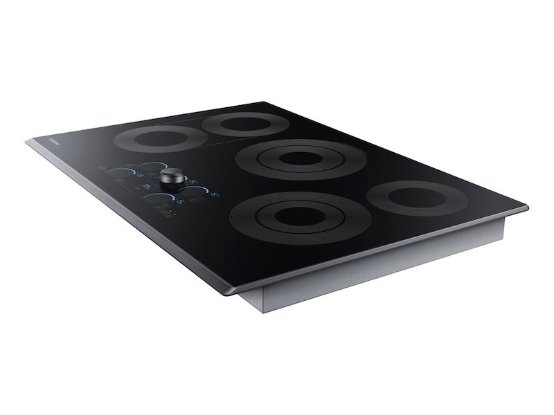 Samsung 30" Smart Electric Cooktop with Sync Elements in Black Stainless Steel