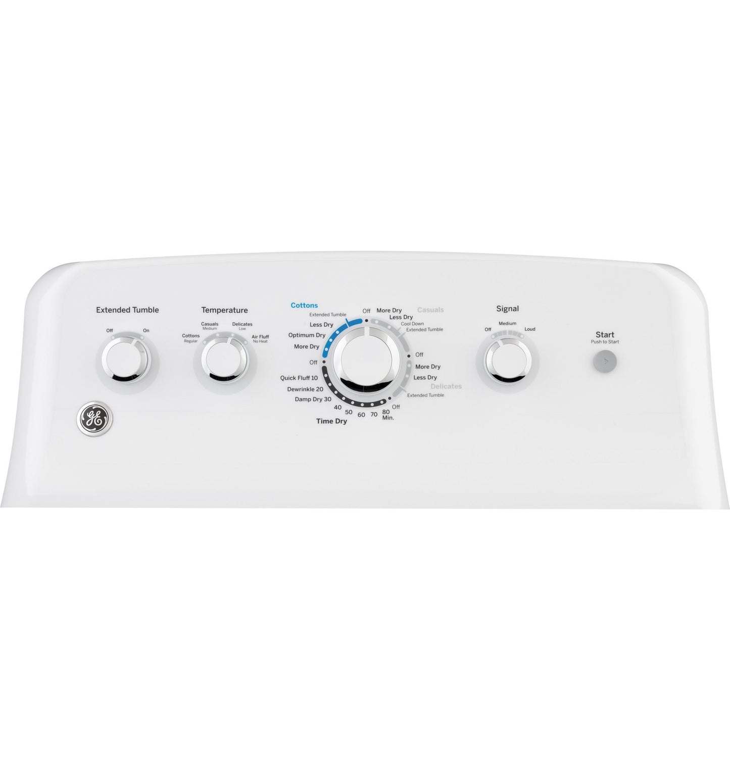 GE® 7.2 cu. ft. Capacity aluminized alloy drum Electric Dryer