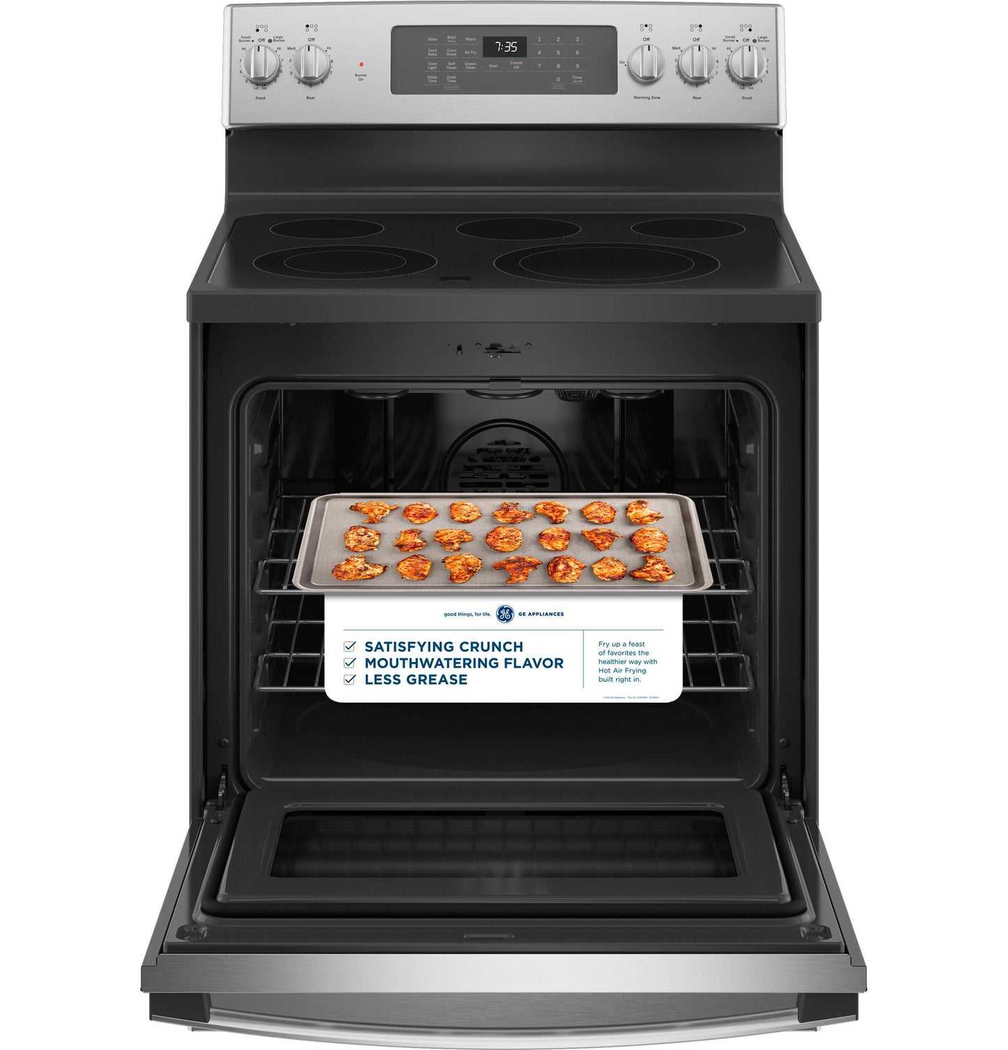 GE® 30" Free-Standing Electric Convection Range with No Preheat Air Fry