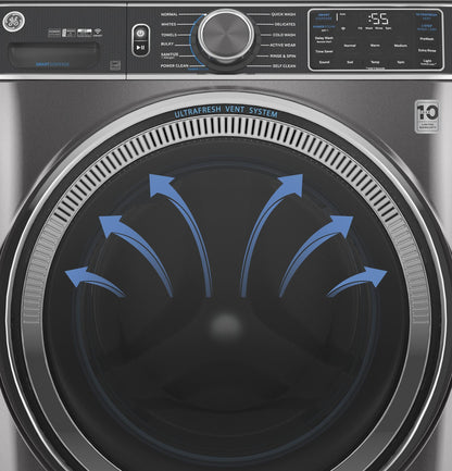 GE® ENERGY STAR® 5.0 cu. ft. Capacity Smart Front Load Steam Washer with SmartDispense™ UltraFresh Vent System with OdorBlock™ and Sanitize   Allergen