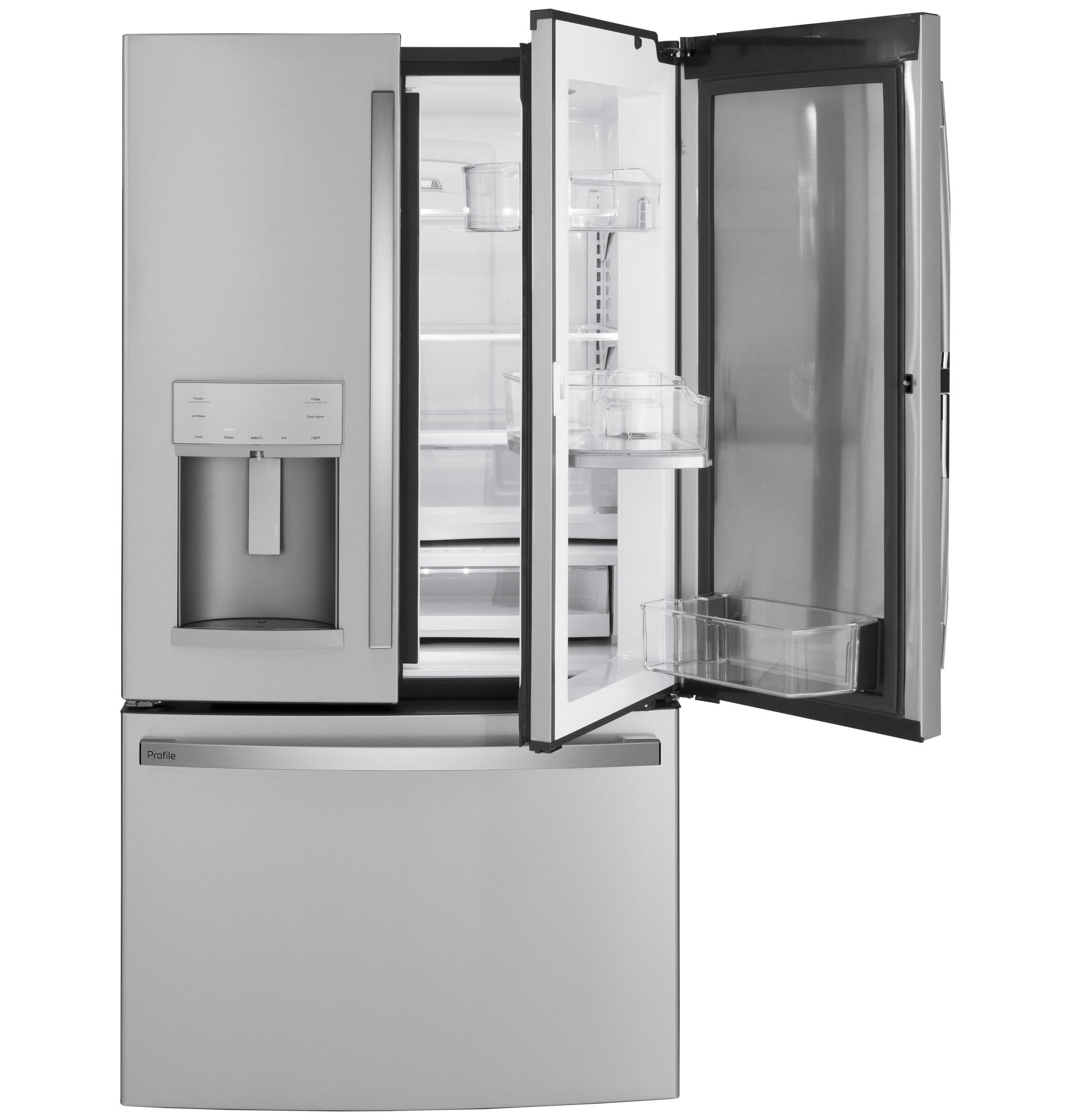 PFD28KYNFS GE Profile™ 27.7 Cu. Ft. Fingerprint Resistant French-Door Refrigerator with Door In Door and Hands-Free AutoFill