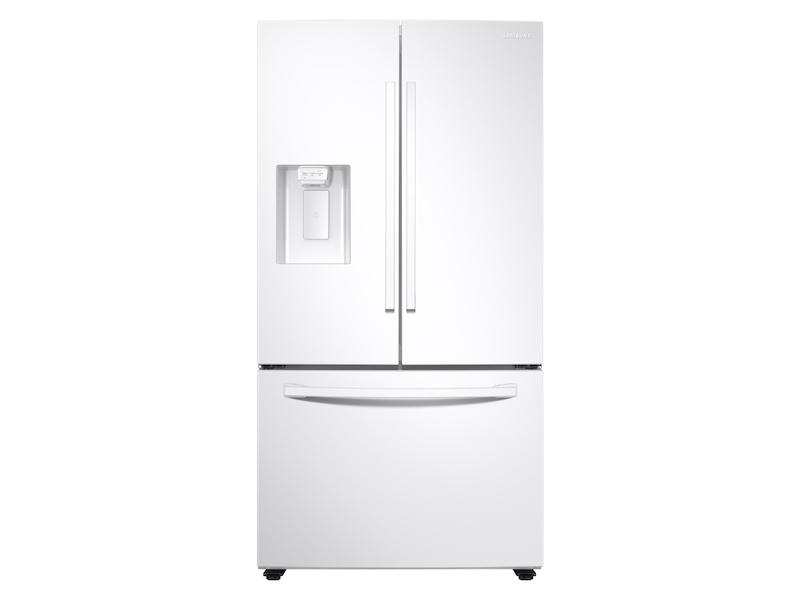 27 cu. ft. Large Capacity 3-Door French Door Refrigerator with External Water & Ice Dispenser in White