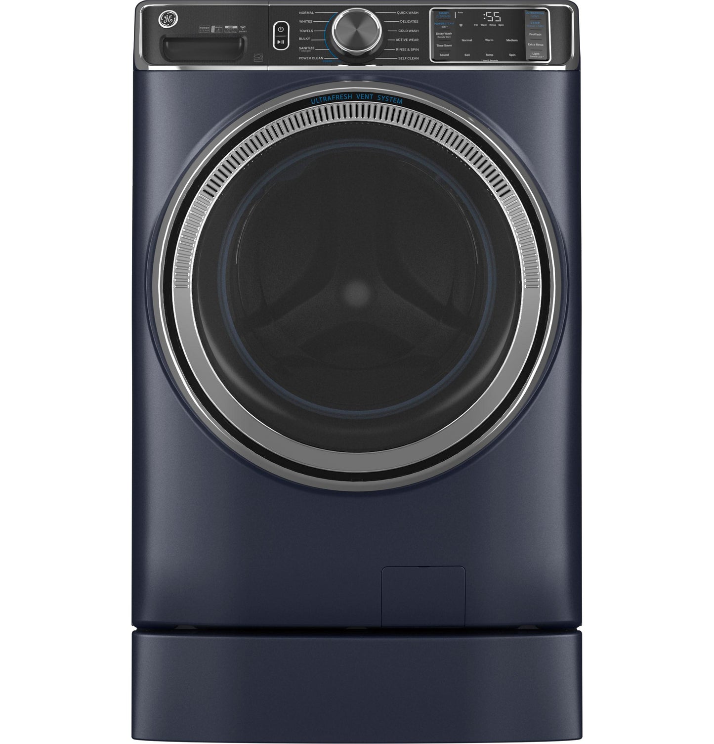 GE® ENERGY STAR® 5.0 cu. ft. Capacity Smart Front Load Steam Washer with SmartDispense™ UltraFresh Vent System with OdorBlock™ and Sanitize   Allergen
