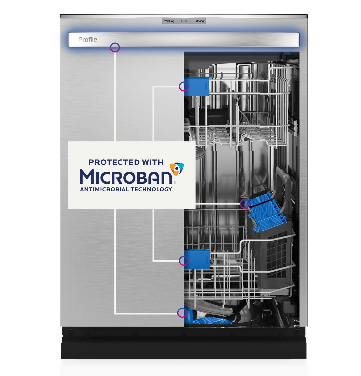 GE Profile™ ENERGY STAR® UltraFresh System Dishwasher with Stainless Steel Interior