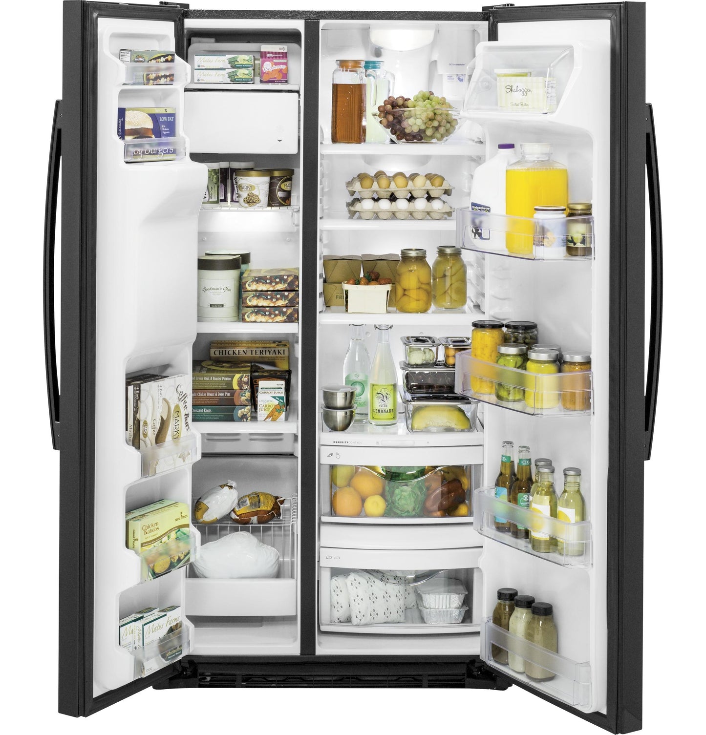 GZS22DGJBB GE® 21.9 Cu. Ft. Counter-Depth Side-By-Side Refrigerator