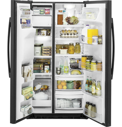 GZS22DGJBB GE® 21.9 Cu. Ft. Counter-Depth Side-By-Side Refrigerator