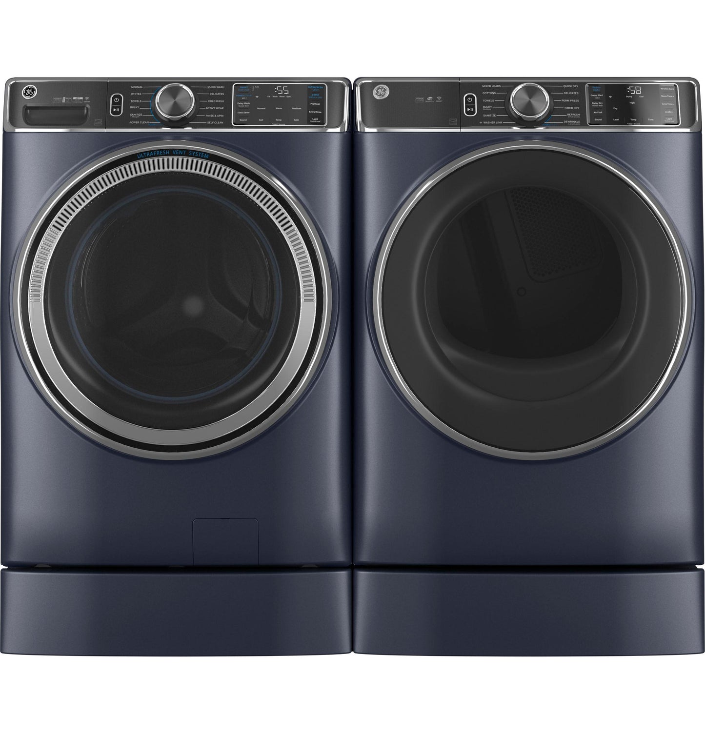 GE® ENERGY STAR® 5.0 cu. ft. Capacity Smart Front Load Steam Washer with SmartDispense™ UltraFresh Vent System with OdorBlock™ and Sanitize   Allergen