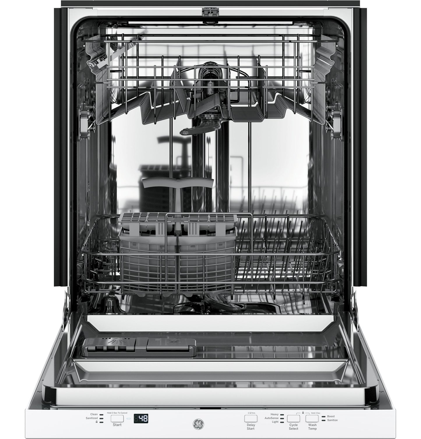GDT225SGLWW GE® ENERGY STAR® ADA Compliant Stainless Steel Interior Dishwasher with Sanitize Cycle