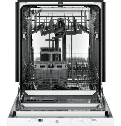 GDT225SGLWW GE® ENERGY STAR® ADA Compliant Stainless Steel Interior Dishwasher with Sanitize Cycle