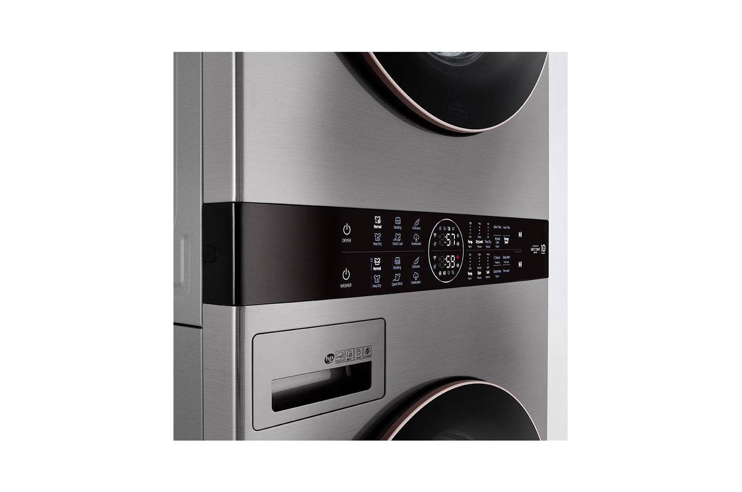 Lg WKG101HVA Single Unit Front Load LG WashTower™ with Center Control™ 4.5 cu. ft. Washer and 7.4 cu. ft. Gas Dryer