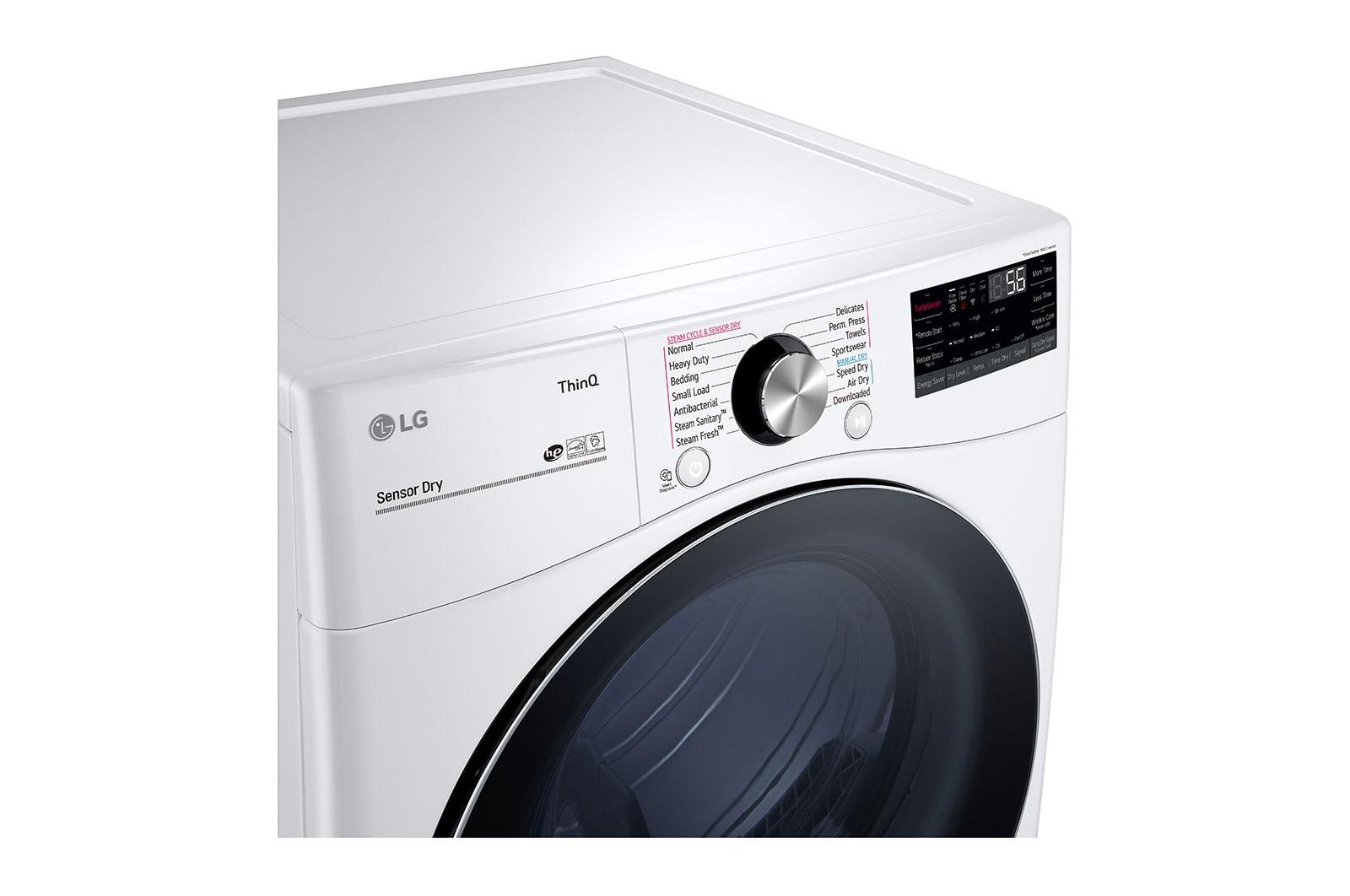 Lg 7.4 cu. ft. Ultra Large Capacity Smart wi-fi Enabled Front Load Gas Dryer with TurboSteam™ and Built-In Intelligence