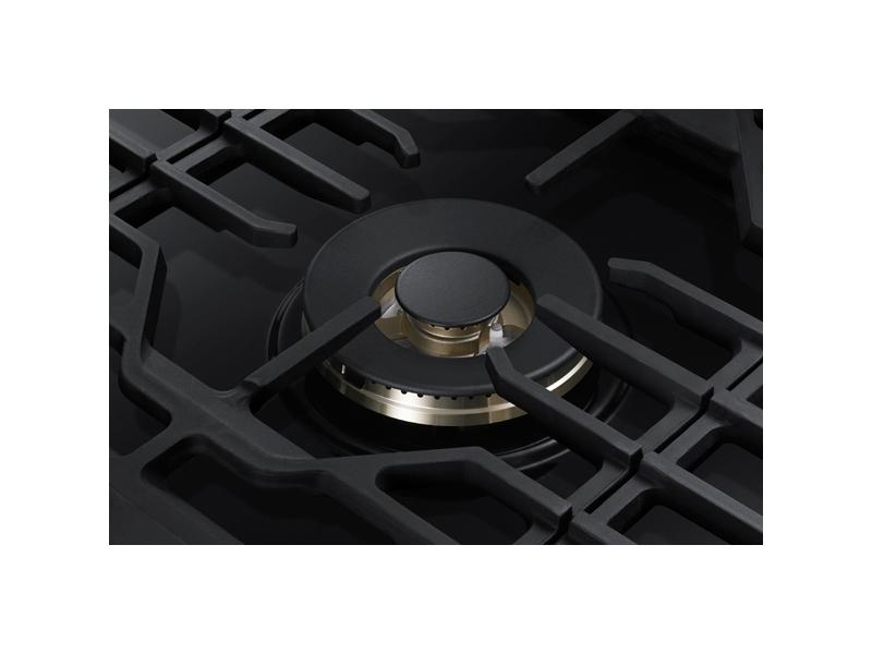 Samsung 36" Smart Gas Cooktop with 22K BTU Dual Power Burner in Black Stainless Steel