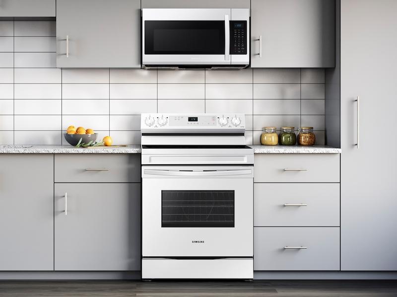 6.3 cu. ft. Smart Freestanding Electric Range with Steam Clean in White