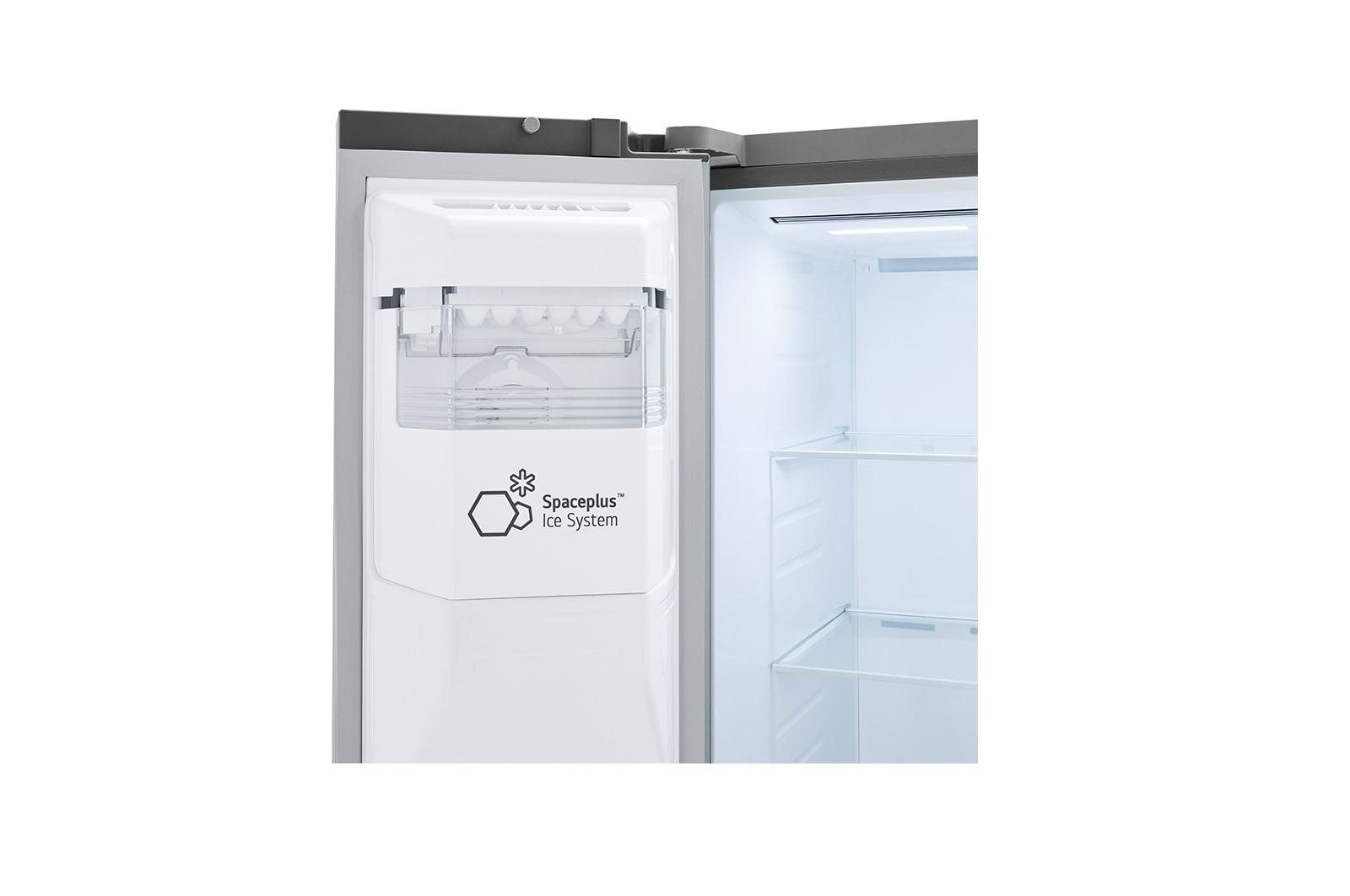 Lg 23 cu. ft. Side-by-Side Counter-Depth Refrigerator with Smooth Touch Dispenser