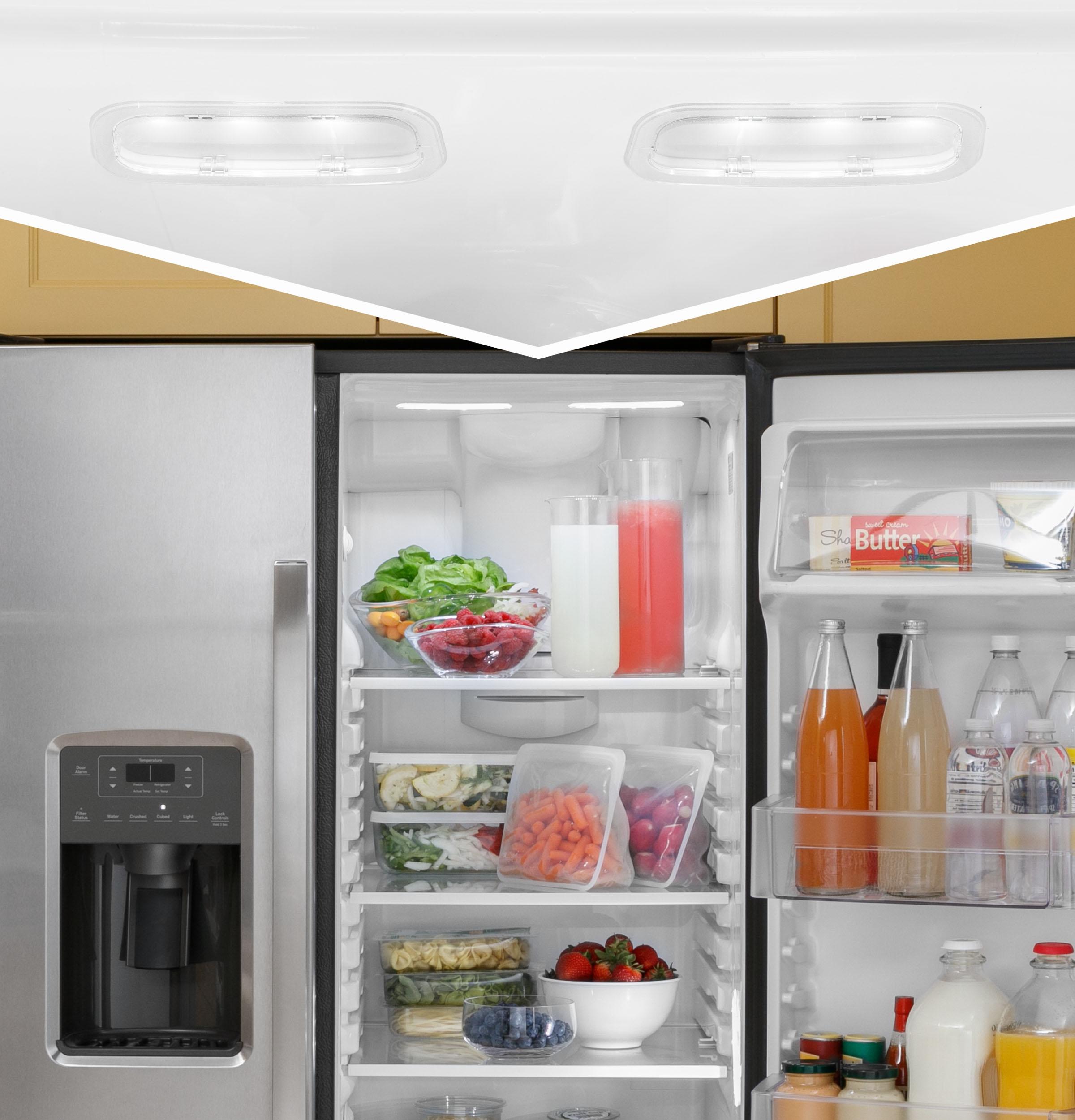 GSS25GGPWW GE® 25.3 Cu. Ft. Side-By-Side Refrigerator