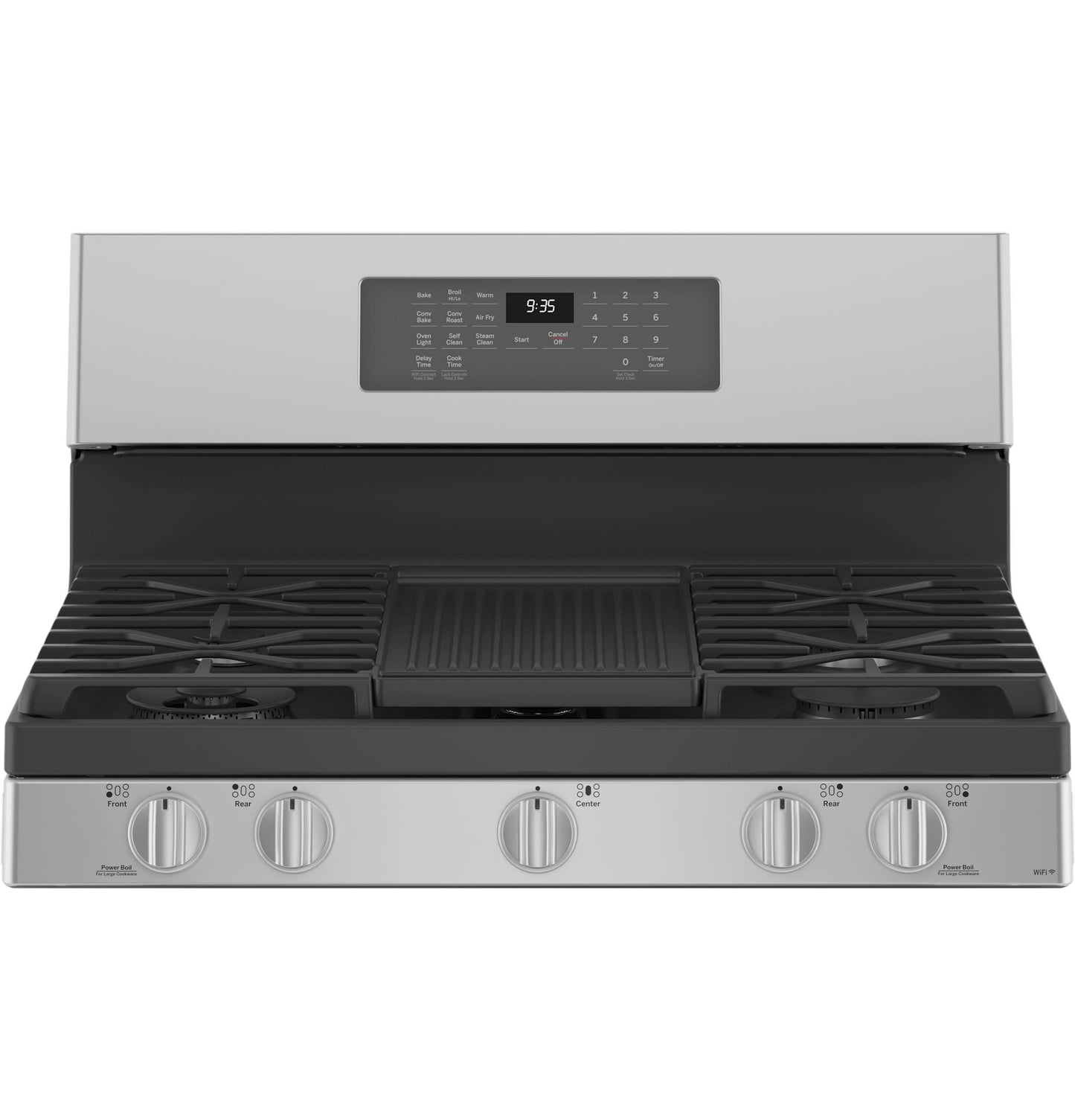 PGB935YPFS GE Profile™ Smart 30" Free-Standing Self Clean Gas Fingerprint Resistant Range with No Preheat Air Fry