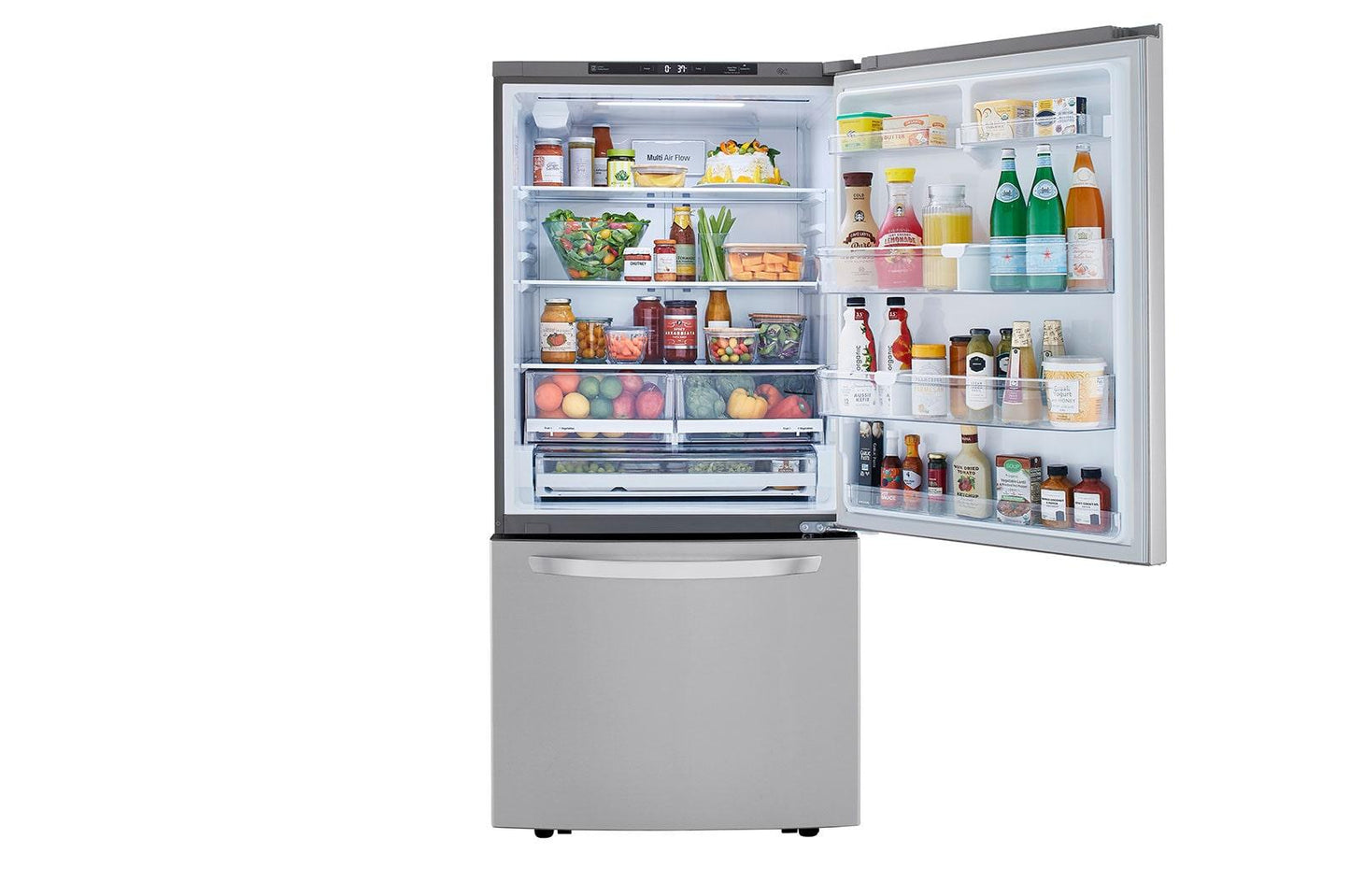 Lg LRDCS2603S 26 cu. ft. 33 Inch Wide Bottom Freezer Refrigerator - Stainless Steel