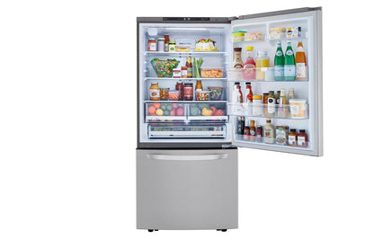 Lg LRDCS2603S 26 cu. ft. 33 Inch Wide Bottom Freezer Refrigerator - Stainless Steel
