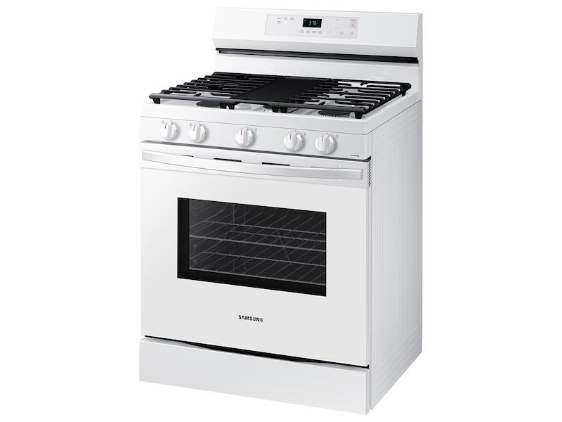 6.0 cu. ft. Smart Freestanding Gas Range with Integrated Griddle in White