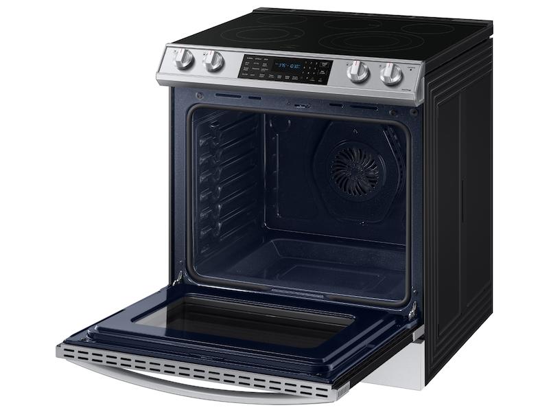 Samsung 6.3 cu. ft. Smart Slide-in Electric Range with Air Fry in Stainless Steel