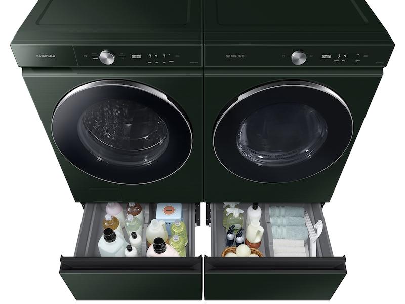 Samsung Bespoke 27" Laundry Pedestal with Storage Drawer in Forest Green