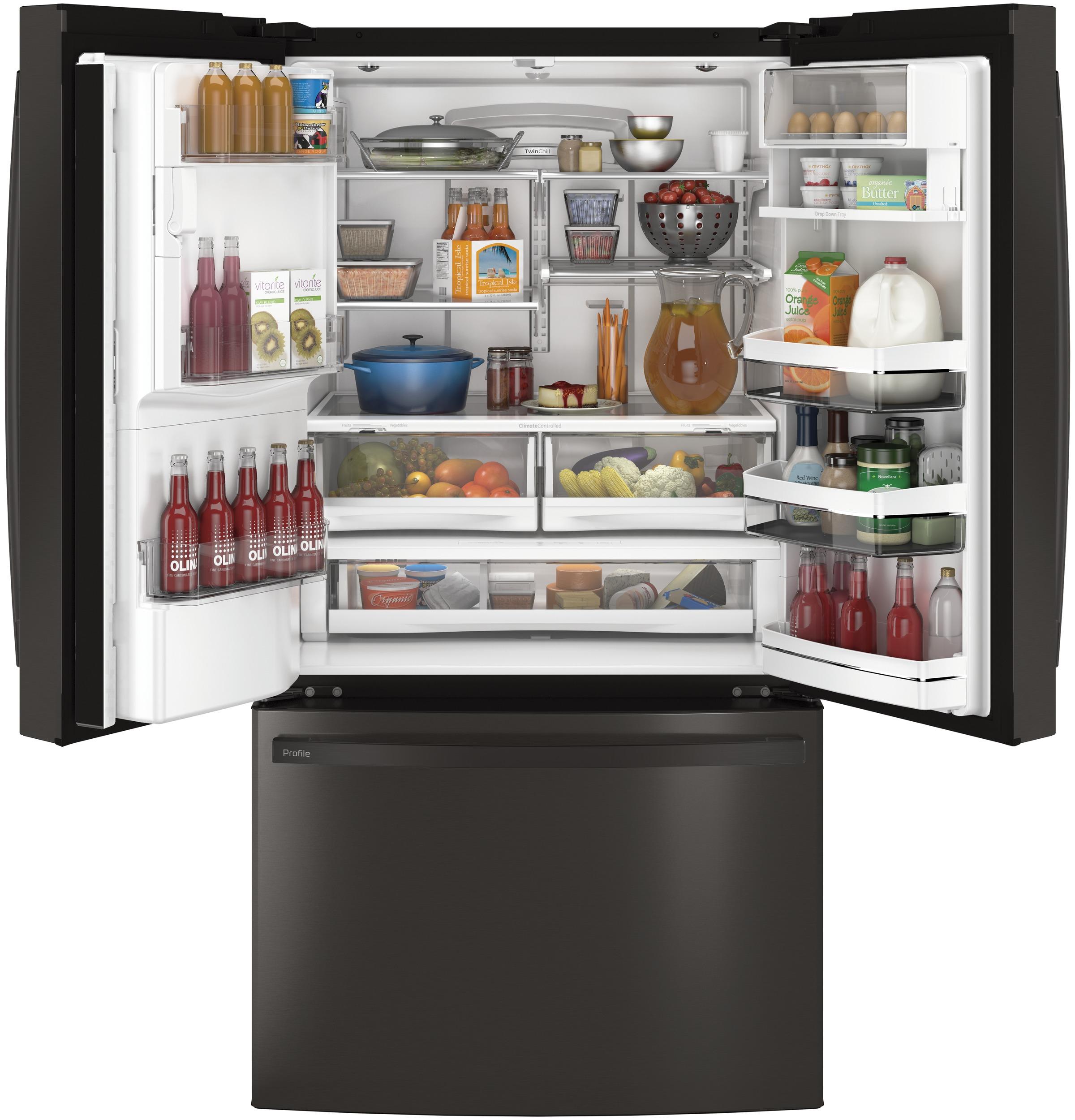 PFE28KBLTS GE Profile™ ENERGY STAR® 27.7 Cu. Ft. French-Door Refrigerator with Hands-Free AutoFill